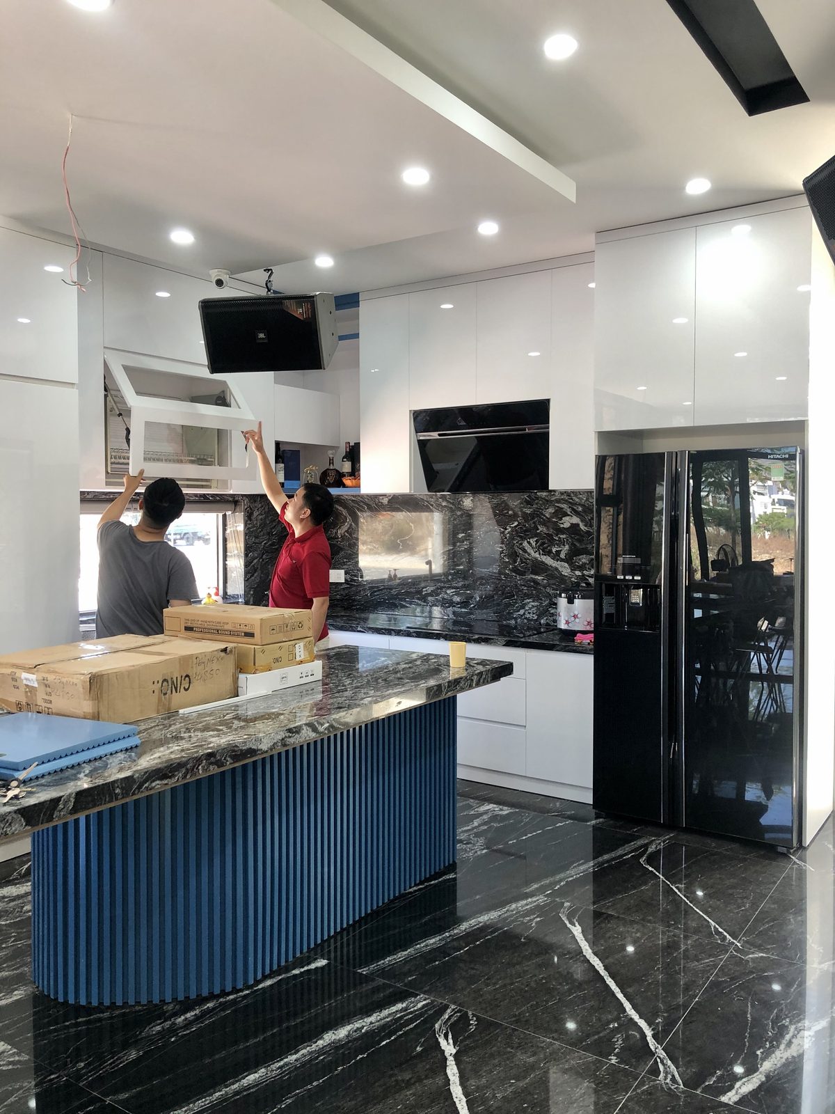 Bếp đá marble