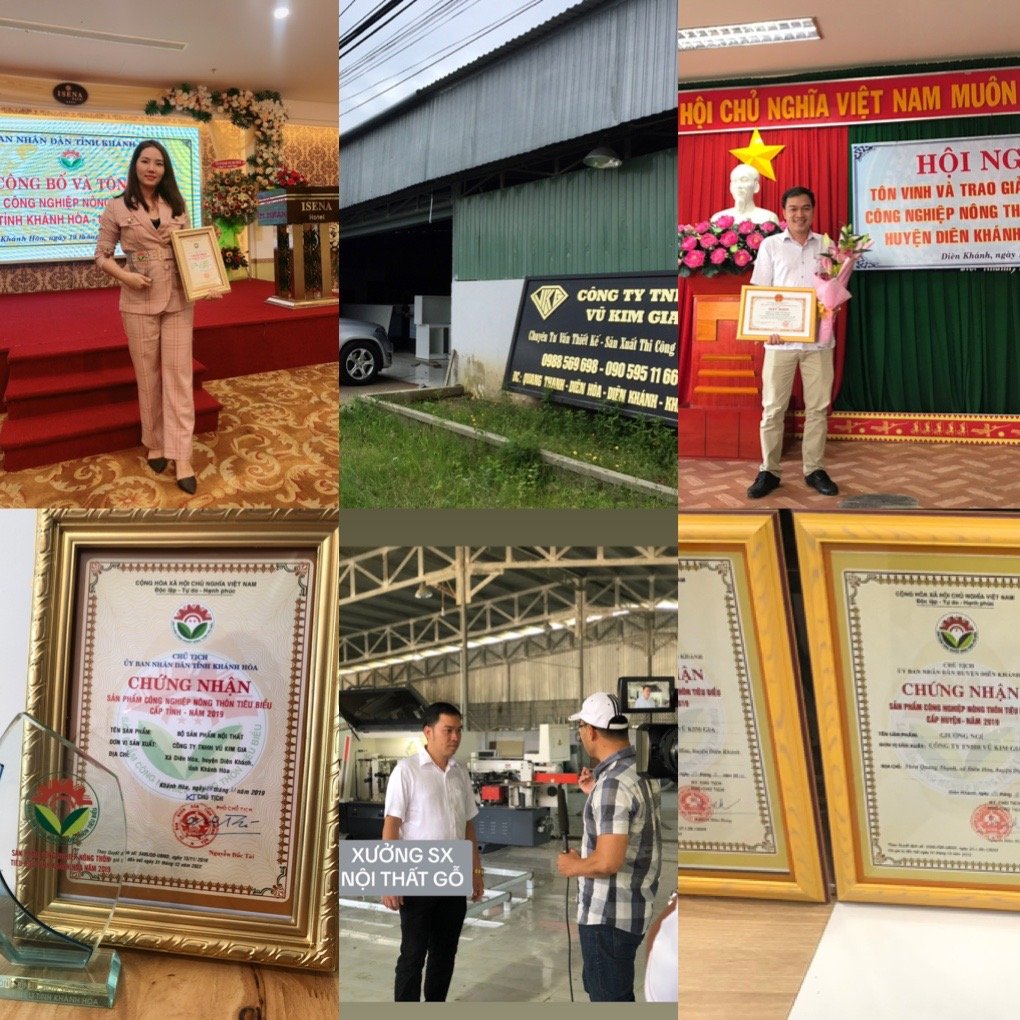 Chứng nhận, bằng khen ngành nội thất Vũ Kim Gia